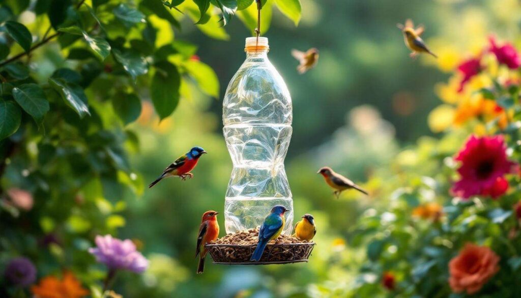 Come trasformare una bottiglia di plastica in una mangiatoia perfetta per gli uccelli