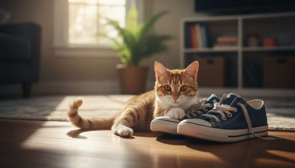 Il tuo gatto fa pipì nelle scarpe? Scopri perché accade e come proteggere la tua casa